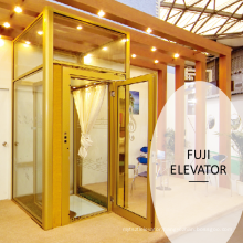 FUJI Vvvf 0.4m/S Home Elevator Cheap Small Sightseeing Villa Passenger Elevator Lift Panoramic/Observation Glass Elevator